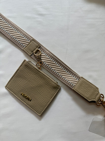 BLOCK BEIGE BELT WITH POUCH