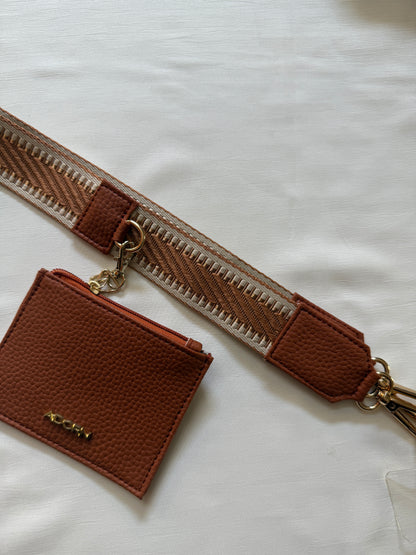 BLOCK ORANGE BELT WITH POUCH