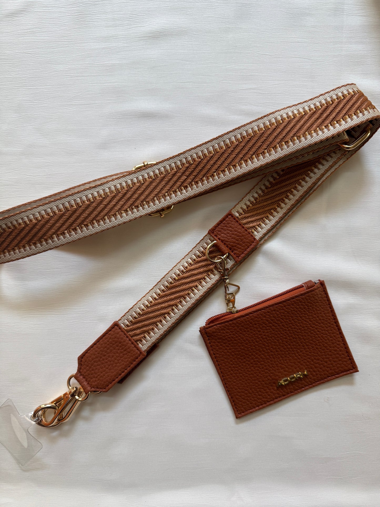 BLOCK ORANGE BELT WITH POUCH