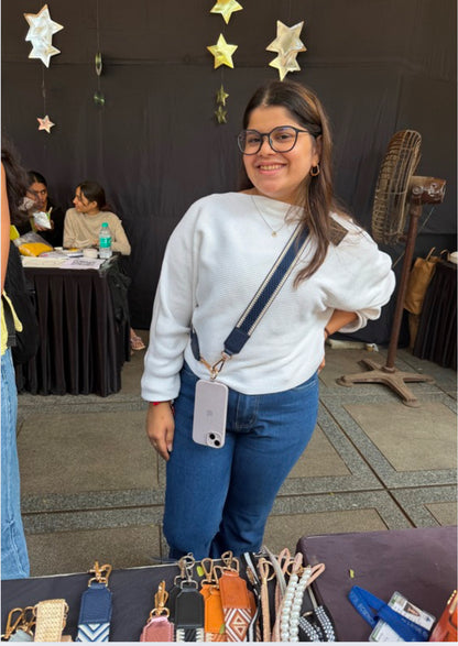 BLOCK BLUE BELT WITH POUCH